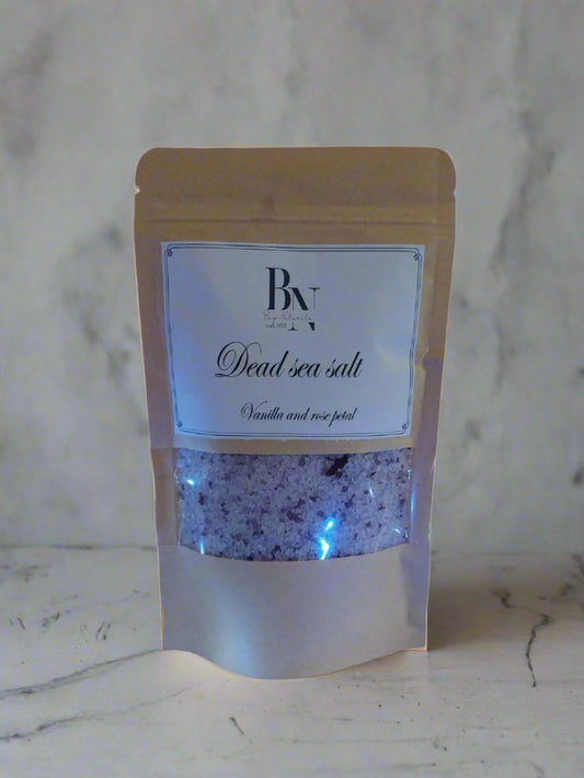 Dead Sea bath salts vanilla and rose petals